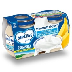 Mellin
merenda yogurt
banana
con vitamina C che contribuisce al normale funzionamento del sistema immunitario.