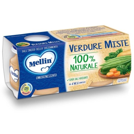 Mellin
omogeneizzato
verdure miste
100% naturale, senza sale aggiunto