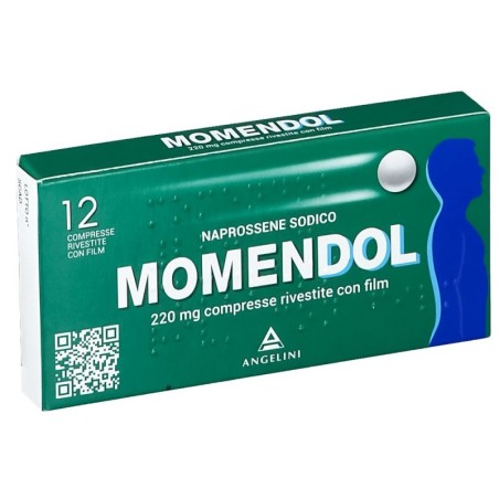 Momendol
220 mg compresse rivestite con film
naprossene sodico
scatola da 12 compresse rivestite con film