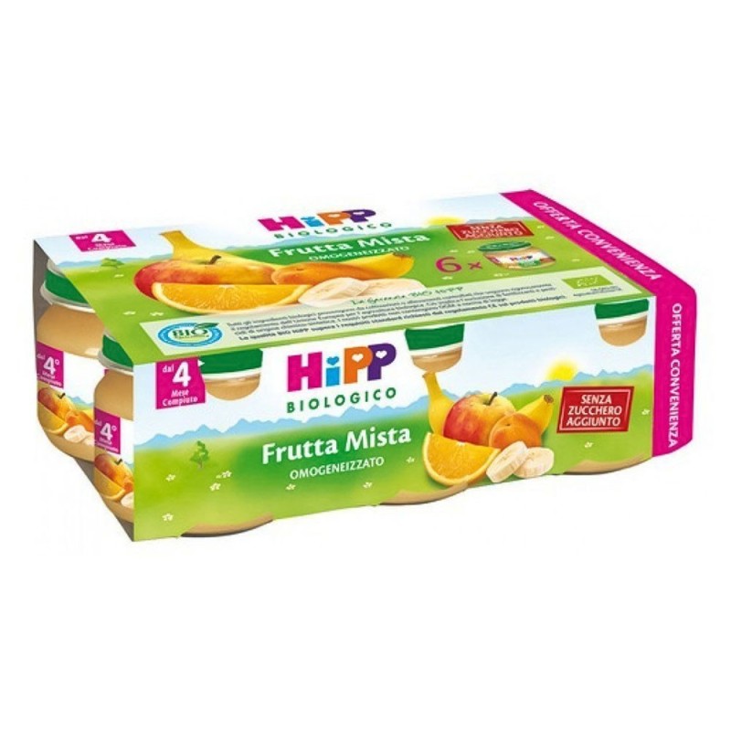 Hipp Biologico Fruta Mixta Homogeneizada 4 meses + 6x80 g