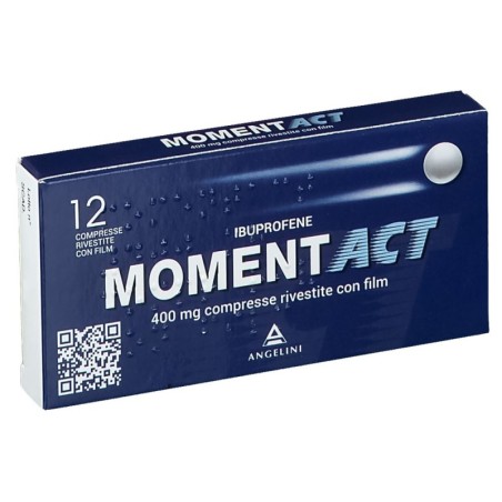 Moment Act 400 mg compresse rivestite con film
ibuprofene
scatola da 12 compresse rivestite con film