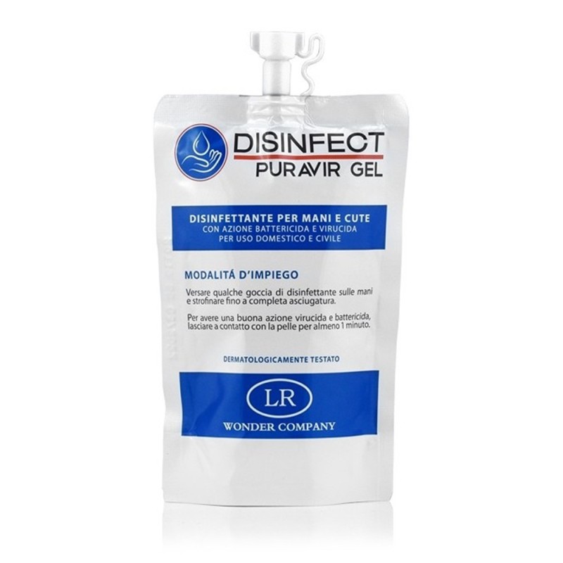 Disinfect
puravir gel
disinfettante per mani e cute
con azione battericida e virucida