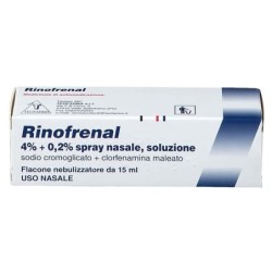 Rinofrenal
4% + 0,2% spray nasale, soluzione
Sodio Cromoglicato + Clorfenamina Maleato
