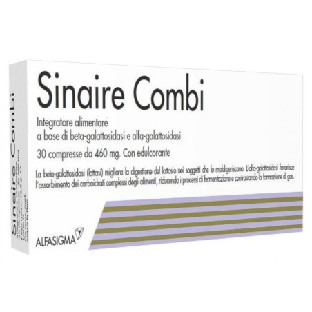 Sinaire Combi
con edulcorante
scatola 30 compresse da 460 mg