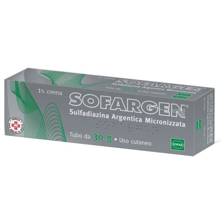 Sofargen
1% crema
sulfadiazina argentica micronizzata
uso cutaneo
tubo da 30 g