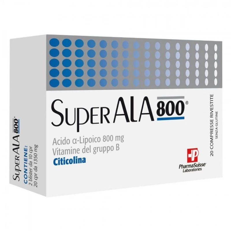 SuperALA 800
senza glutine
scatola da 20 compresse rivestite