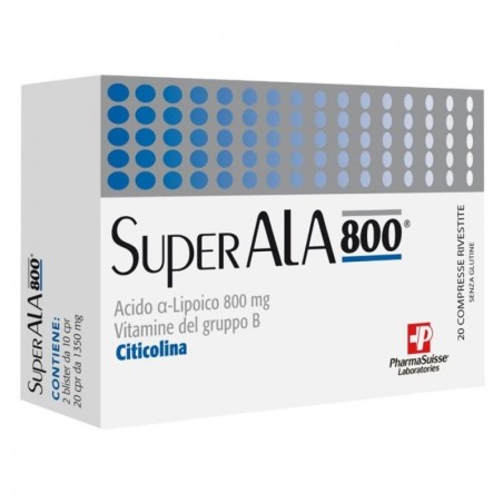 SuperALA 800
senza glutine
scatola da 20 compresse rivestite