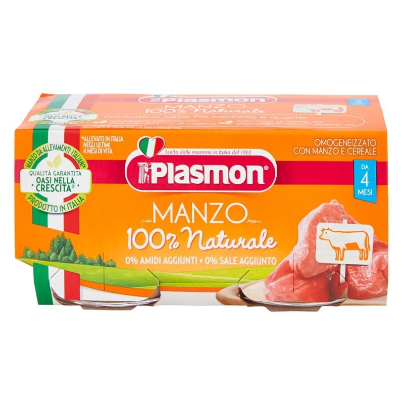 Plasmon Bœuf Homogénéisé 4 mois+ 2x80g