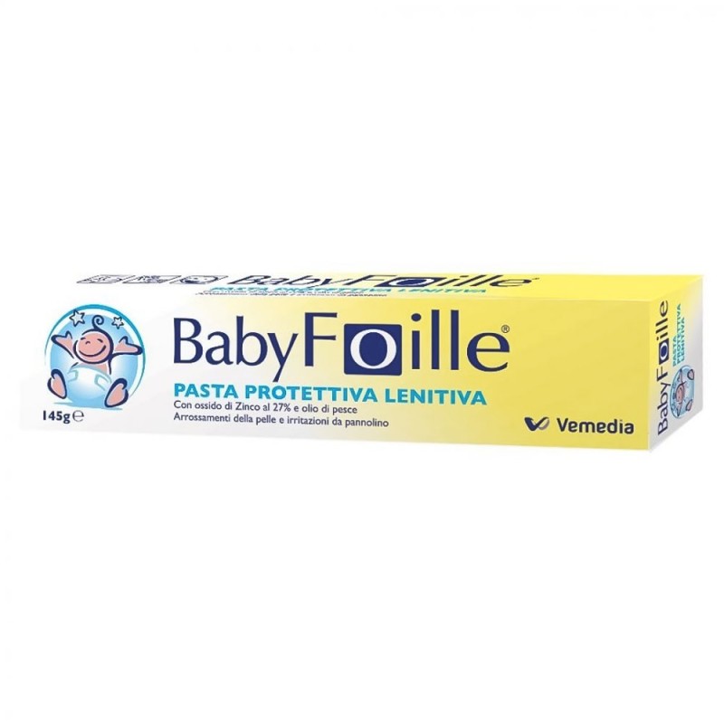 Baby Foille
pasta lenitiva protettiva
con ossido di zinco al 27% e olio di pesce