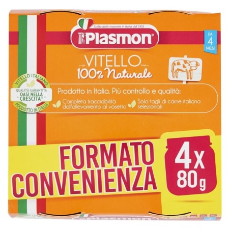 Plasmon Veau Homogénéisé 4 mois 4x80g