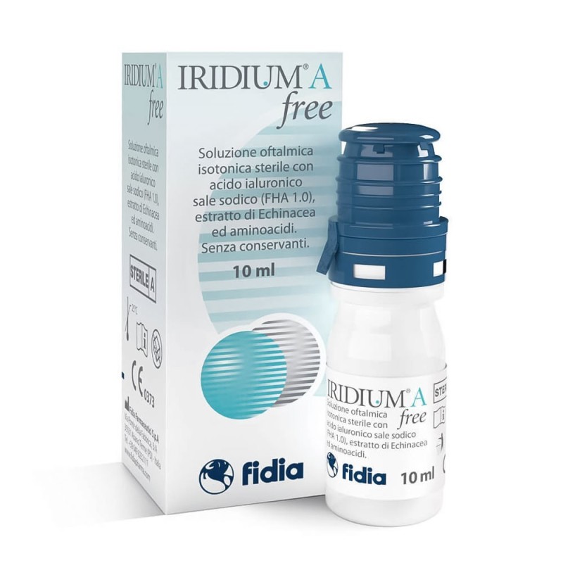 Iridium A free
Soluzione oftalmica
isotonica sterile
flaconcino da 10 ml