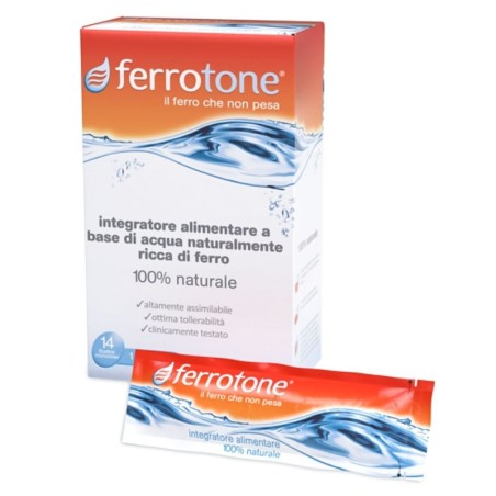 Ferrotone integratore alimentare a base di acqua naturalmente ricca di ferro 100% naturale