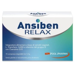 Ansiben Relax
Integratore alimentare a base di estratti vegetali, L-Triptofano, Gasa e vitamine del gruppo B con Coenzima Q10.