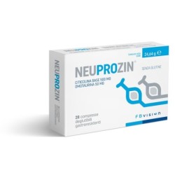 Neuprozin
citicolina base 500 mg, omotaurina 50 mg
senza glutine
scatola da 28 compresse deglutibili gastroresistenti