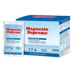 Magnesio Supremo
a base di magnesio
Riduzione stanchezza • sostiene metabolismo energetico • funzioni psicologiche e muscolari