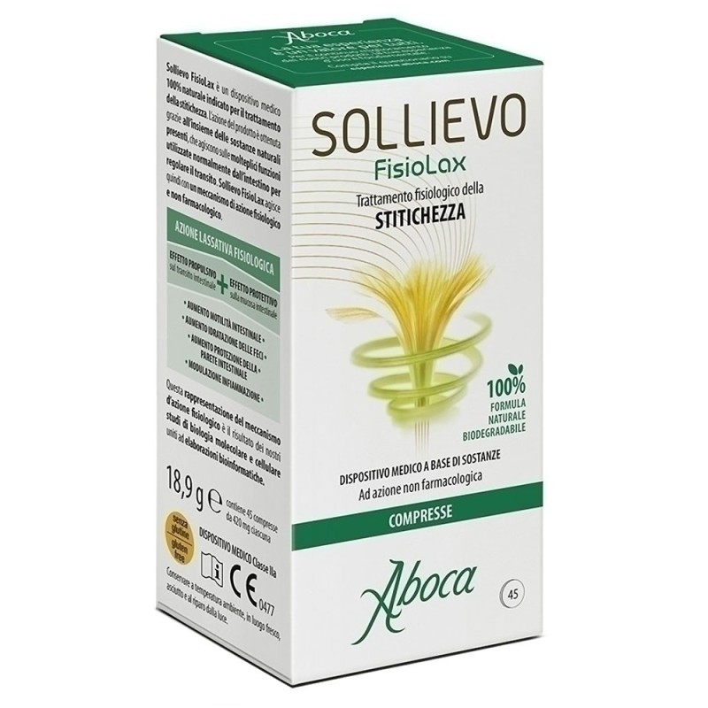 Sollievo
Fisiolax
Trattamento fisiologico della stitichezza
100% formula naturale biodegradabile