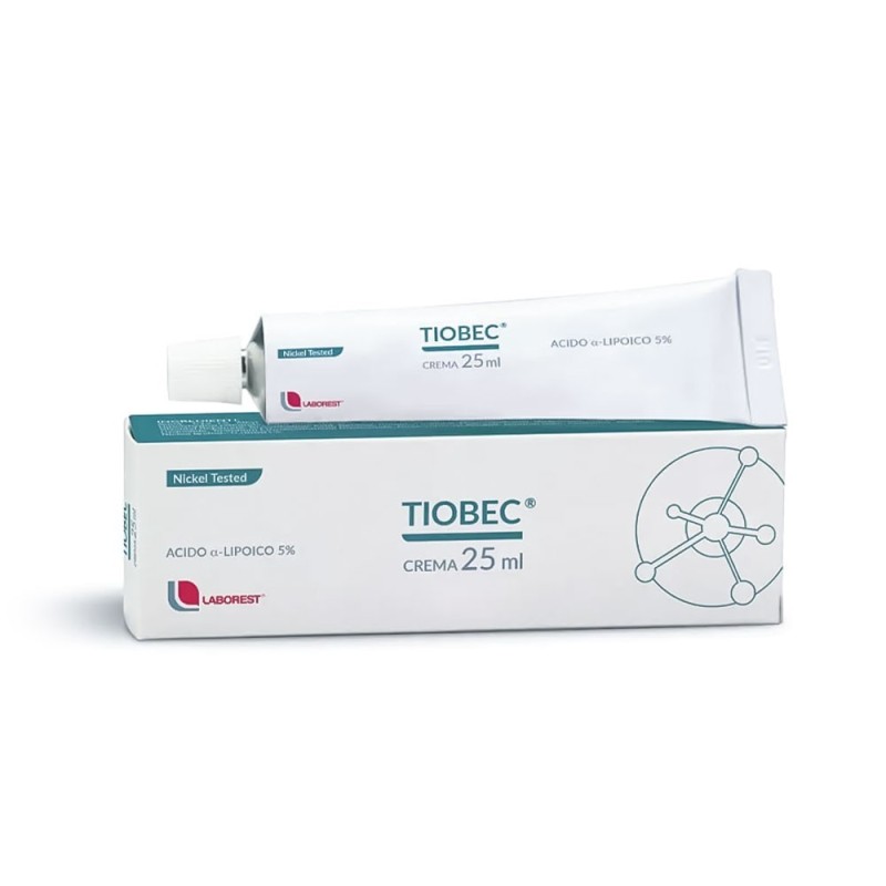 Tiobec
crema
Acido α-Lipoico 5%
nickel tested
tubo da 25 ml