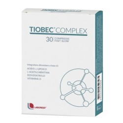 Tiobec
Complex
Integratore alimentare di Acido α-Lipoico, L-Acetilcarnitina, Resveratrolo e Vitamina D