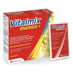 Vitalmix
energia+
Integratore alimentare di Creatina, Arginina, Beta alanina, Magnesio, Potassio, vitamine e sali minerali.