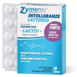 Zymerex
intolleranze lattosio
con complesso enzimatico Lactiv+ digest complex