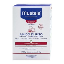 Mustela
amido di riso
Lenitivo e rinfrescante
Ideale per lenite la pelle ipersensibile e arrossata
fin dalla nascita