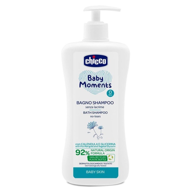 Chicco
Baby moments
bagno shampoo
senza lacrime
con calendula e glicerina | dermatologicamente testato
flacone da 200 ml