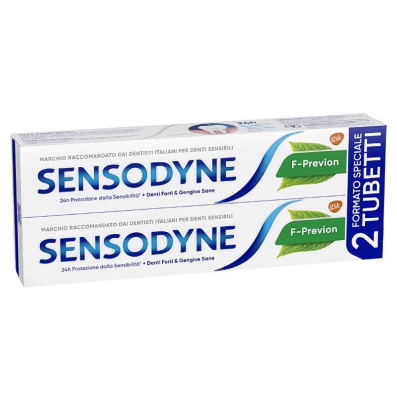 Sensodyne
F-Previon
dentifricio
24h protezione dalla sensibilità + denti forti & gengive sane