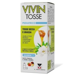 Vivin Tosse Pediatrico sciroppo 150 ml calma la tosse secca e grassa, favorisce l'idratazione l'espulsione del muco.