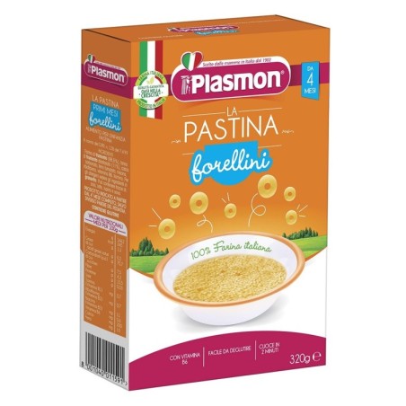 Plasmon
La Pastina
Forellini
100% farina italiana
4 mesi+
Confezione da 320 g