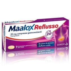 Maalox
reflusso
20 mg compresse gastroresistenti
Bruciore di stomaco | reflusso acido