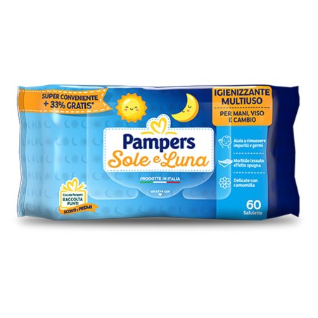 Pampers Sole e Luna Lingettes désinfectantes 60 pièces