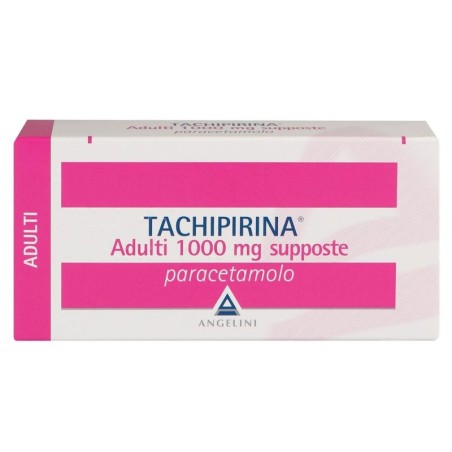 Tachipirina
adulti 1000 mg supposte
paracetamolo
confezione da 10 supposte