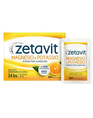 Zetavit
Magnesio e Potassio
Integratore alimentare
con vero succo d'arancia, senza coloranti