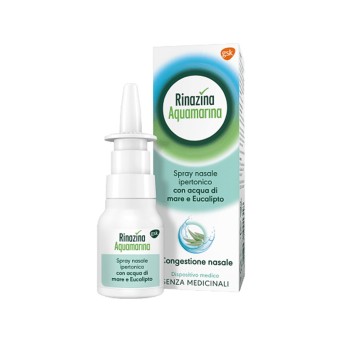 Rinazina
Acquamarina
Spray Nasale Ipertonico
con acqua di mare e eucalipto
congestione nasale