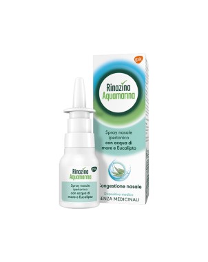 Rinazina
Acquamarina
Spray Nasale Ipertonico
con acqua di mare e eucalipto
congestione nasale