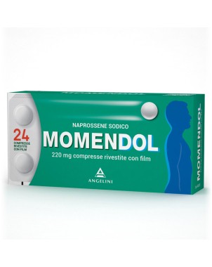 Momendol
220 mg compresse rivestite con film
naprossene sodico
scatola da 24 compresse rivestite con film