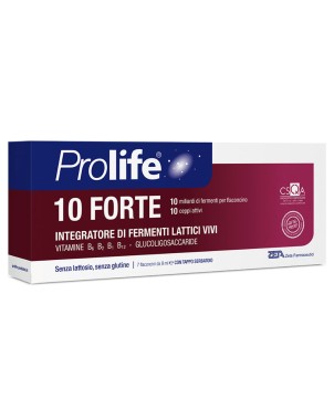 Prolife
10 forte
integratore di fermenti lattici vivi
vitamine B6 B12 B1 B12 - glucoligosaccaride