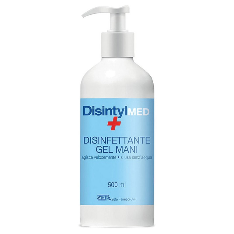 Disintyl med
disinfettante gel mani
agisce velocemente
si usa senz'acqua
flacone con dispenser 500 ml