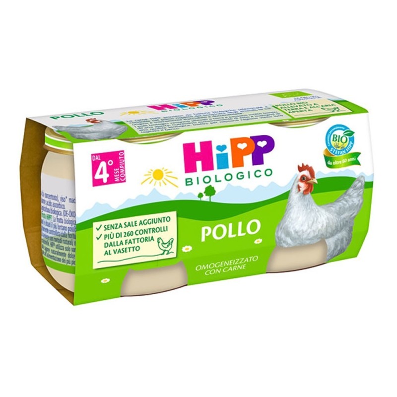 Hipp Biologico Pollo Homogeneizado 4 Meses 2x80g