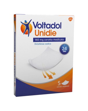 Voltadol
Unidie
140 mg cerotto medicato
diclofenac sodico
24 ore
confezione da 5 cerotti medicati