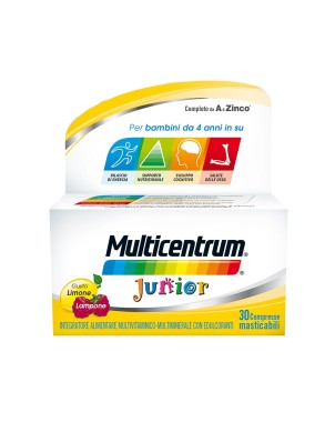 Multicentrum
Junior
Integratore alimentare multivitaminico-multiminerale
completo da A a Zinco