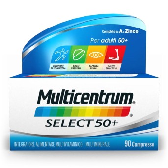 Multicentrum
Select 50+
Integratore alimentare multivitaminico - multiminerale
completo da A a Zinco