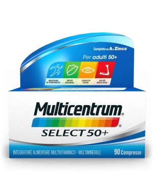 Multicentrum
Select 50+
Integratore alimentare multivitaminico - multiminerale
completo da A a Zinco