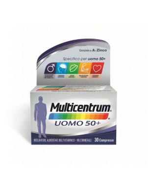 Multicentrum
Uomo 50+
Integratore alimentare multivitaminico - multiminerale
completo da A a Zinco