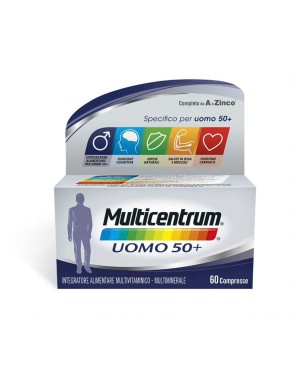 Multicentrum
Uomo 50+
Integratore alimentare multivitaminico - multiminerale
completo da A a Zinco