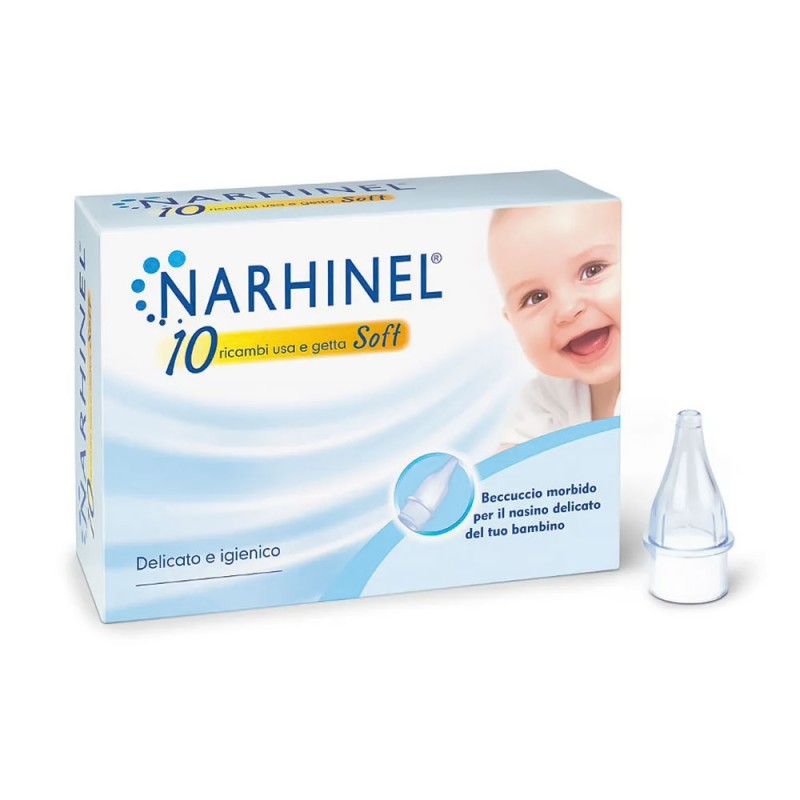 Narhinel
10 ricambi usa e getta soft
delicato e igienico
beccuccio morbido per il nasino delicato del tuo bambino