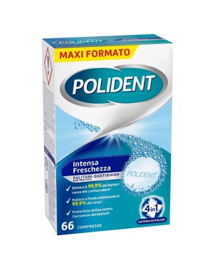 Polident limpiador de dentaduras frescura intensa 66 comprimidos