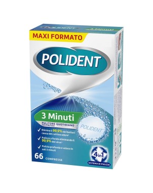 Polident
3 minuti
pulitore quotidiano per protesi
4in1 sistema di pulizia