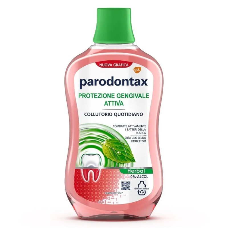 Parodontax
Herbal
Protezione Gengivale Attiva
Collutorio quotidiano