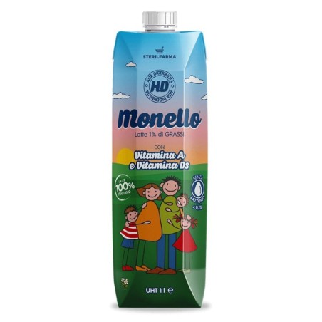 Monello
HD Alta digeribilità 
latte
Vitamina A e Vitamina D3
Brik da 1 litro